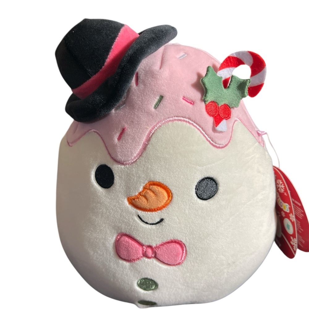 Squishmallow Manny Festive Snowman Plush with Hat NWT - Picture 1 of 5